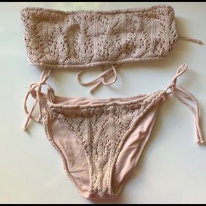 Tularosa Blush Crochet Bikini